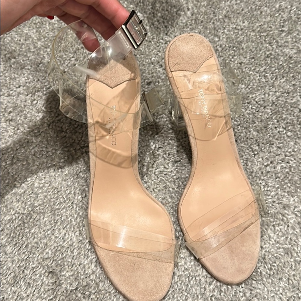 Tony bianco clear heels